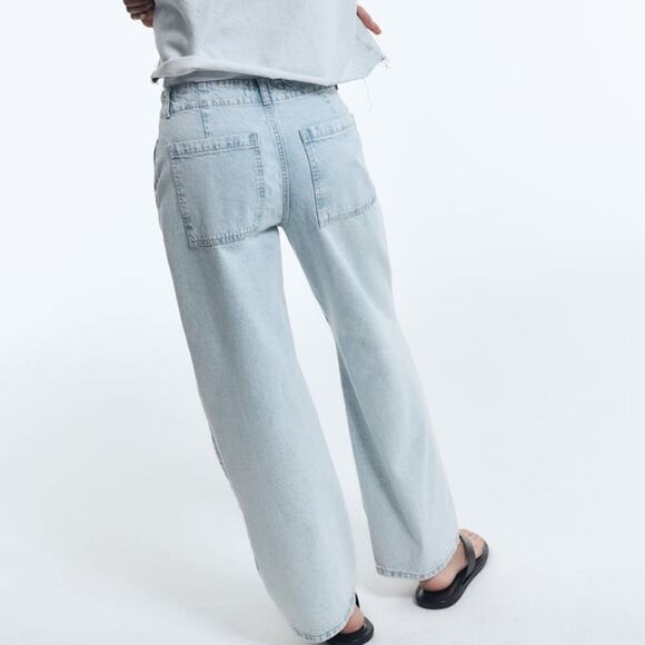 ZARA MID-RISE Z1975 BALLOON JEANS - Picture 9 of 12